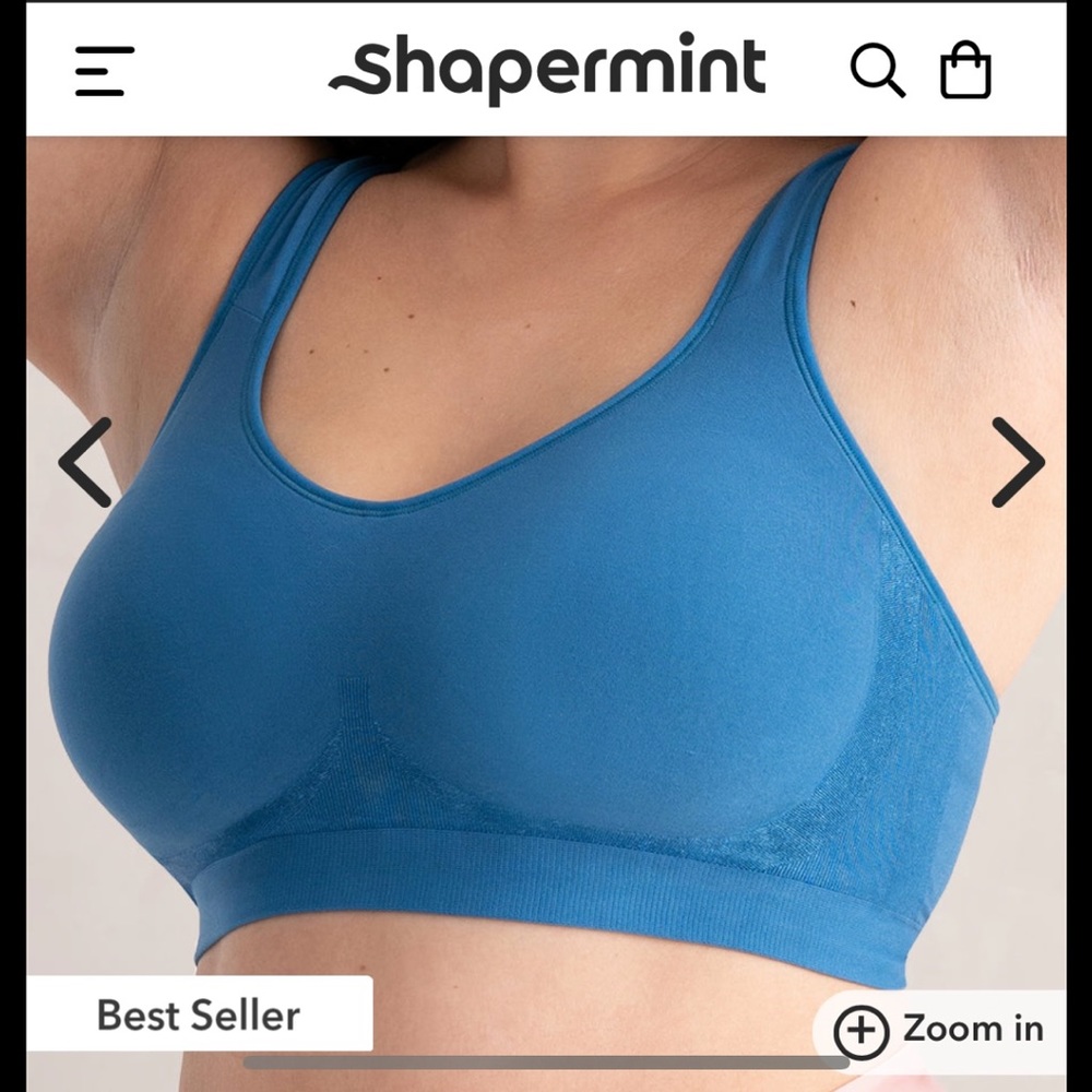 NWT Truekind Daily Comfort Wirefree Shaper Bra XL Blue